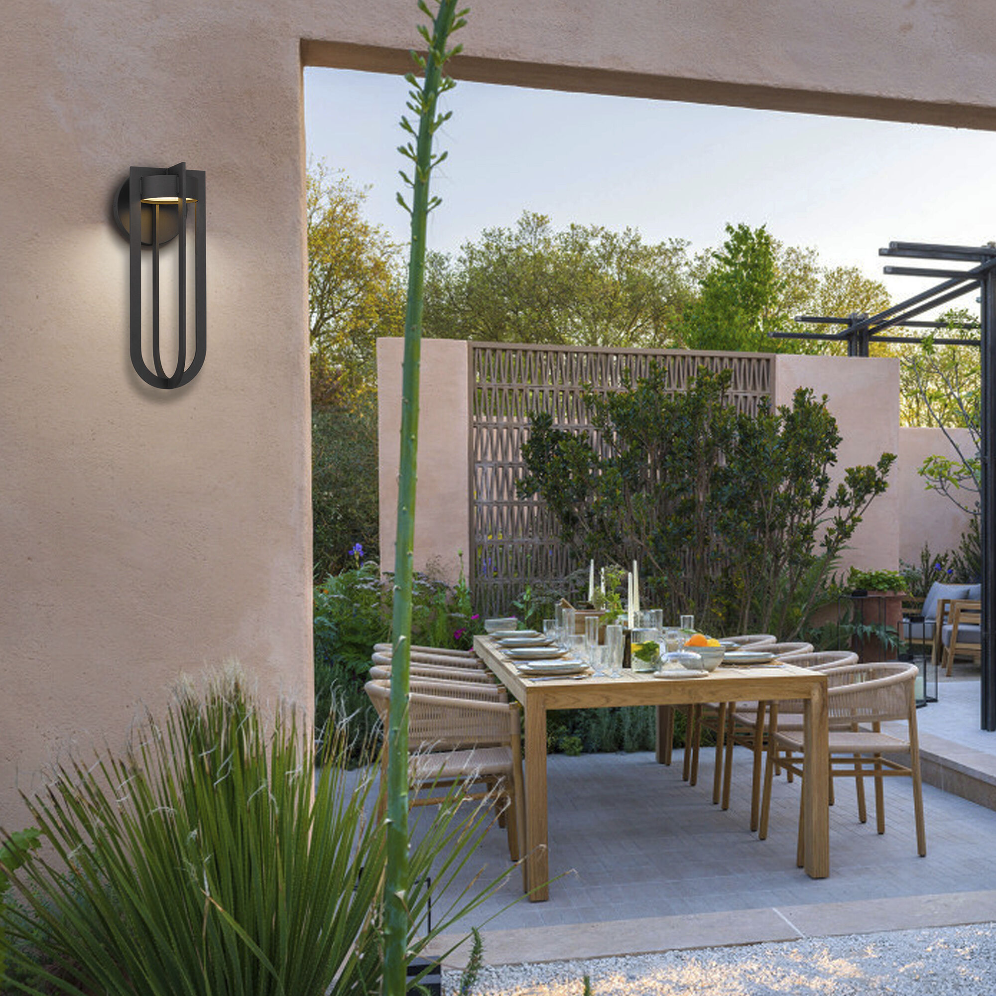 Furo LED 16.38 inch Dark Bronze Outdoor Wall Sconce